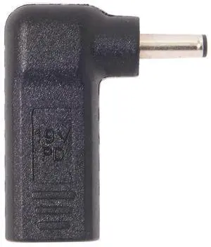 JAENFONG  USB 3.1 Type C USB-C to DC 19V Adapter PD Emulator Trigger 90 Degree Angled (4.0x1.3mm)
