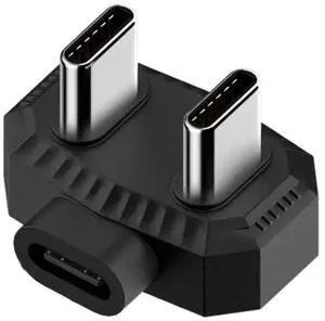 JAENFONG USB C Female to Double USB C Male Adapter Converter Multiple Hubs USB C Type C Port Hub Data Transfer Charger Power Adapter