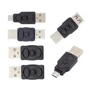 JAENFONG  Adapter 6pcs/lot Type-A Micro USB 2.0 Mini USB 5Pin Male to Female Extension Data Power Adapter