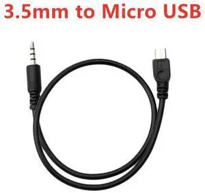 JAENFONG 1pc Micro USB Male to Stereo 3.5mm Male Car AUX output Cable headphone audio connector adapter line 40cm