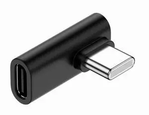 JAENFONG 90 Degree Left Right Angled Reversible USB 3.1 Type-C Male to Female Extension Adapter Low Profile for Laptop Phone