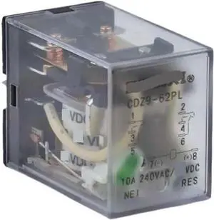 Small CDZ9-62PL Relay 10a JQX-13F 2Z AC220V Illuminated Intermediate Relay(AC36V)