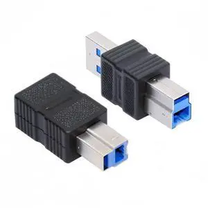 JAENFONG 2pcs/lot USB 3.0 Type-B Male to USB3.0 Type-A Male Female Adapter Extension 5Gbps for Disk SSD Camera Data