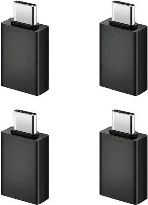 JAENFONG USB C to USB 3.0 Adapter Cable 4 Pack, USB Female to USB C Male Adapter Fast Charging for Charger, USB-C to UAB A Converter for MacBook pro Laptop PC iMac iPad air and More Type c Device