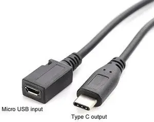 JAENFONG Type C to Micro USB Cable Micro USB Female to USB C Male Adapter Fast Charging Data Cord For Macbook Pro