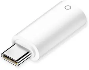 JAENFONG  USB C to Pencil Adapter for Apple Pencil 1st Generation, USB-C Male to Pencil Charging Adapter for iPad 10th Gen, Type C iPencil Charger Connector Dongle Connector for iPad 10 (White)