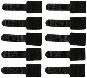 JAENFONG 10PCS Under Desk Cable Management Wire Organizers Sticky Back Self Adhesive Cable Ties Hook and Loop Straps
