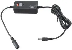 JAENFONG DC Adjustable Voltage digital display 3 port 40W USB 20W Type C Charger 5.5x2.1mm Power Supply Charger cable for phone Notebook