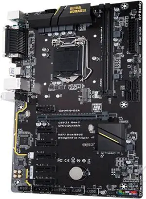Mining Motherboard Fit for H110-D3A B250 Motherboard forGigabyte GA-H110-D3A LGA 1151 DDR4 GA-H110-D3A 32GB Desktop Motherboard Computer 6PCIE