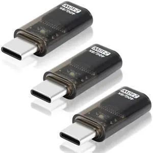 JAENFONG  3 Pack USB C to USB C Extender 40Gbps Type C Male to Female Extender Adapter PD 240W Fast Charging Type C Converter Audio Adapter with Indicator for Laptop, Tablet and Phones
