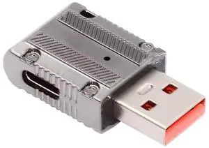 JAENFONG Adapter USB-C USB 3.1 Type C Female to USB 3.0 Type-A Male 90 Degree Right Angled Slim Type 10Gbps Data 120W Power Adapter Mecha Cyberpunk Style JAENFONG Adapter USB-C USB 3.1 Type C Female to USB 3.0 Type-A Male 90 Degree Right Angled Slim Type 10Gbps Data 120W Power Adapter Mecha Cyberpunk Style