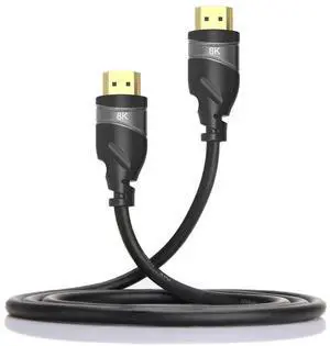 JAENFONG HDMI 2.1 Ultra-HD UHD 8K 60hz Cable 48Gbs with Audio & Ethernet HDMI Cord 2M
