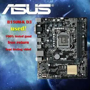 B150M-K D3 Desktop Motherboard B150 Socket LGA 1151 i7 i5 i3 DDR3 32G SATA3 Micro-ATX