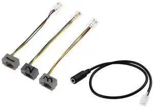 JAENFONG RJ9 4P4C Male to 3.5mm Female Adapter cable with 3.5mm Headset jack to RJ9 Desk Phones Jack Wire for Avaya/