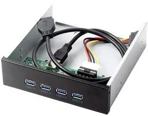 JAENFONG  USB 3.0 HUB 4 Ports Front Panel to Motherboard 20Pin Connector Cable for 5.25 CD-ROM Bay