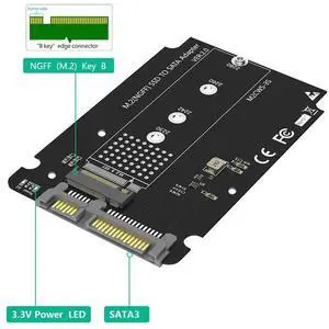 JAENFONG M.2 Adapter To 2.5 SATA Enclosure with 7mm Case M.2 (NGFF) SSD To SATA III Hard Drive Enclosure for 2230 2242 2260 2280 SSDs