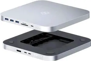 Hagibis USB-C Hub with Dual Hard Drive Enclosure, Type-C Docking Station for Mac Mini M2, Mac Studio M1 Max Ultra with 2.5inch SATA, M.2 NVMe NGFF, 4K DP1.4, USB3.1 Gen2, USB-C, SD/TF (MC25 Pro DP)