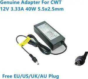 12V 3.33A 40W 5.5x2.5mm KPL-040F-VI KPL-040F AC Adapter For CWT Power Supply Charger