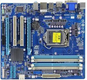 Kinlop Desktop Computer Motherboard Fit for Motherboard forGigabyte GA-B75M-D3H LGA 1155 DDR3 Boards B75M-D3H 32GB VGA DVI B75 Desktop Motherboard