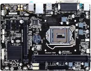 Motherboard Fit forGigabyte GA-H81M-DS2 for 4th Gen forIntel LGA 1150 with I/O Back Plate Shield - Industrial PackagedNon-Original Packaging