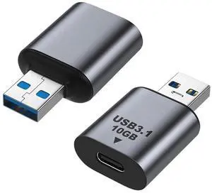 JAENFONG Adapter USB-C USB 3.1 Type C Female to USB 3.0 A Male Data Adapter 10Gbps Data Power for Laptop Tablet Phone