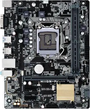 Motherboard Fit forASUS H110M-F for 6/7th Gen forIntel LGA 1151 with I/O Back Plate Shield - Industrial PackagedNon-Original Packaging