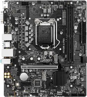 Motherboard Fit forMSI H510M-A PRO forIntel H510 LGA 1200 with I/O Back Plate Shield