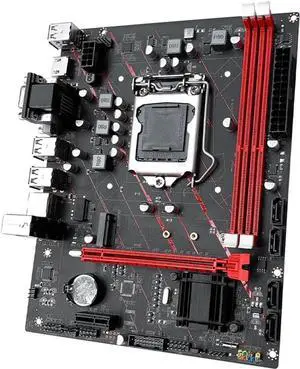Motherboard Fit for JGINYUE H61 LGA 1155 M-ATX Motherboard forIntel i3 i5 i7 E3 V2 CPU DDR3 1333 1600MHz 16GB RAM SATA USB2.0 VGA HDMI DVI H61M-G