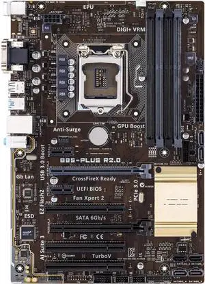 Motherboard Fit forASUS B85-PLUS R2.0 for 4th Gen forIntel LGA 1150 with I/O Back Plate Shield