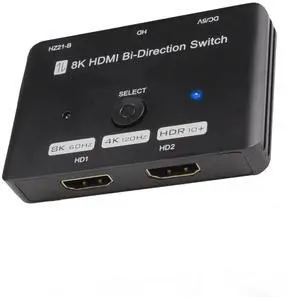 Upgraded HDMI 2.1 Switch 4K@120Hz, Vszerda Bidirectional 48Gbps HDMI Switcher with 2in 1out or 1in 2out Supports 8K@60Hz 4K@120Hz 2K@144Hz & Fits for Xbox PS5/4 HDMI Projectors TV