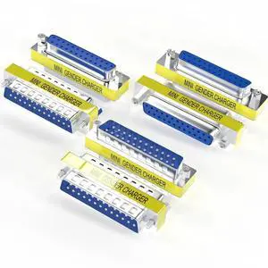 JAENFONG 6-Pack DB25 25Pin Female to Female Male to Male Mini Gender Changer Coupler Adapter RS232 Serial Cable Connector