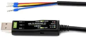 JAENFONG USB to RS232/485 4pin Serial Cable Onboard Power Signal Indicator FT232RNL Multi Systems Support