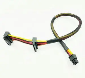 JAENFONG FOR Mini 6Pin to Dual SATA Connector Power Cable for 3668 3667 3650 SATA Hard Drive Disk SATA HDD SSD Power Supply Cable