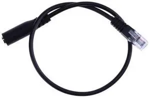 JAENFONG Black 3.5mm Headset Earphone Audio Cable Female to RJ9 Jack Adapter Convertor PC Headset Telephone