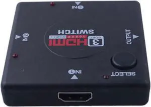 HDMI1X3SW Manual Select 3-Port 1080p HDMI-compatible Switch,3 In 1 Out Full HD 1920x1080 HDMI-compatible Switcher for HDMI-compatible Devices DVD,PC& More