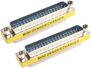 JAENFONG DB37 37 Pin Gender Changer D-SUB 37Pin Male to Male Coupler Serial Cable Gender Changer VGA Adapter Connector-2PCS (Male)