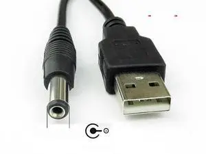 JAENFONG FOR Cable 80cm USB Port to DC 2.0 - 5.5mm 5V DC Barrel Jack Power Cable Connector Black For LED Lamp Or Other Equipment