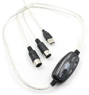JAENFONG Professional MIDI Cable USB IN-OUT PC to Music Electronic Keyboard Adapter Cord Musical Enjoyable Instrument Supplies