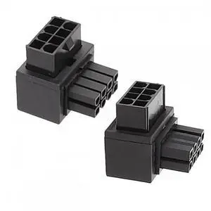 JAENFONG 2pcs/lot 90 Degree Up Down Angled ATX 8P EPS Male to Female Power Header Adapter for CPU 12V