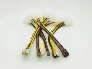 JAENFONG FOR 5PCS PCI-E 6Pin Female to Molex 4pin x2 Splitter SATA Power Cable Power PCI Express Extension Cables 15CM for