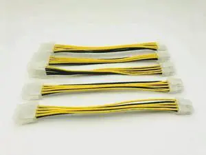 JAENFONG FOR 5PCS Cable 20cm 8Pin Male to 8Pin Female PC CPU Power Supply Extension Cable Cord Connector Adapter for