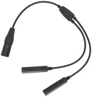 JAENFONG GA Dual Plugs Male To XLR Female Converter Black GA Twin Plugs To 5 Pin XLR Cable Universal for Aviation Communication