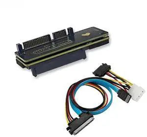 JAENFONG FOR SATA3.0 to SAS Riser Card SAS HDD Data Recovery Expansion Card 22Pin to 29Pin Converter 6G with SATA Cable for 2.5" 3.5" SAS HDD