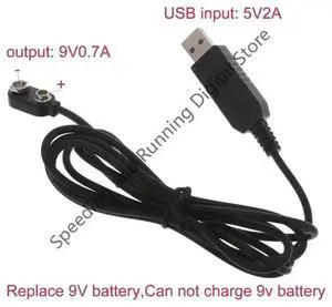 JAENFONG 9V Clips USB Power Cable Connection Connector Buckle 9 Volt Clip Connector Holder Replace 6F22