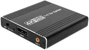 JAENFONG Displayport Splitter 4K@140Hz/120Hz for Dual Monitors, Supports MST Extend, SST Mirror Mode 1 in 2 Out for Monitor Projector