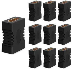 JAENFONG 8K HDMI Coupler, 8K@60Hz/4K@120Hz HDMI 2.1 Female to Female Connector HDMI Extender, Support 3D, HDR, HDCP, ARC,Compatible with DVD, Blu-ray, TV, Laptop, PC, Monitor, 10 Pack