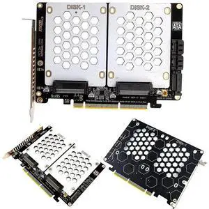 JAENFONG U.2 Dual Drive Adapter Card with LED Indicator 2.5 Inch SATA Hard Drive To PCIE4.0 Split Card Dual U.2 To PCIe 4.0 X8 Adapter JAENFONG U.2 Dual Drive Adapter Card with LED Indicator 2.5 Inch SATA Hard Drive To PCIE4.0 Split Card Dual U.2 To PCIe 4.0 X8 Adapter