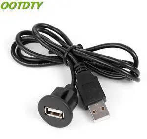 JAENFONG OOTDTY 2m PC Car Dash Board Mount USB 2.0 Male To Female Socket Extension Panel Cable JAENFONG OOTDTY 2m PC Car Dash Board Mount USB 2.0 Male To Female Socket Extension Panel Cable