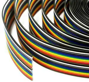 JAENFONG ribbon cable 10 WAY Flat Color Rainbow Ribbon Cable wire Rainbow Cable 10P ribbon cable 1.27MM pitch 5meters/lot JAENFONG ribbon cable 10 WAY Flat Color Rainbow Ribbon Cable wire Rainbow Cable 10P ribbon cable 1.27MM pitch 5meters/lot