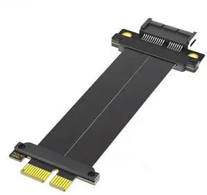 JAENFONG FOR PCIe 4.0 X1 to X1 Extension Cable with Gold-plated Connector High Speed PCI Express 4.0 Riser Card Extender Ribbon Cable for GPU